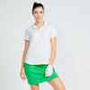 Women's golf short sleeve polo shirt - WW 500 white