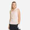 Women's sleeveless golf polo shirt - WW500 pale pink