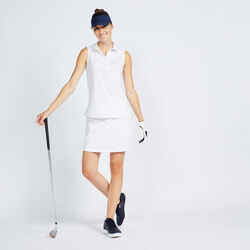 Women's sleeveless golf polo shirt - WW500 white