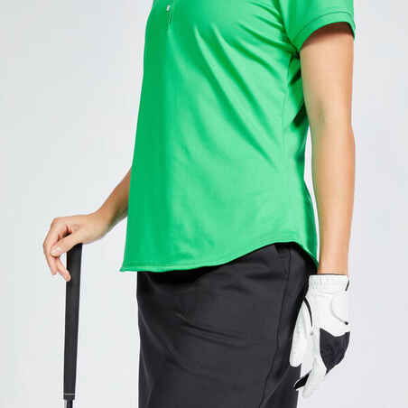 Women's Golf Short-Sleeved Polo Shirt- WW 500 green