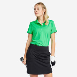 Golfpolo met korte mouwen voor dames WW 500 groen