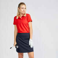 Women's Golf Short-Sleeved Polo Shirt- WW 500 red