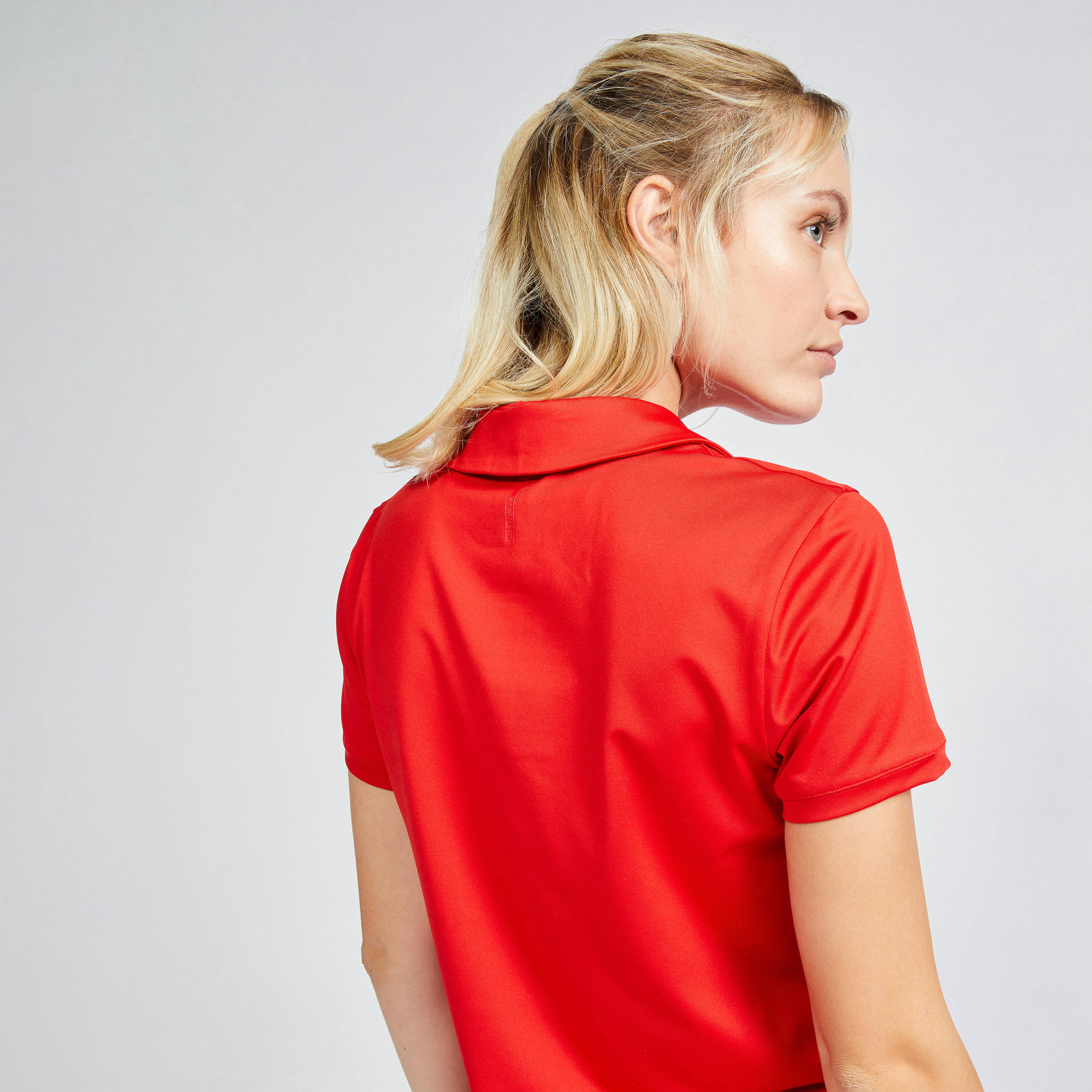 Women's Golf Short-Sleeved Polo Shirt- WW 500 red -  5