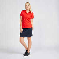 Women's Golf Short-Sleeved Polo Shirt- WW 500 red