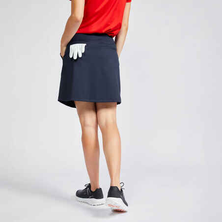 Falda pantalón de golf Mujer - WW 500 azul marino - Decathlon