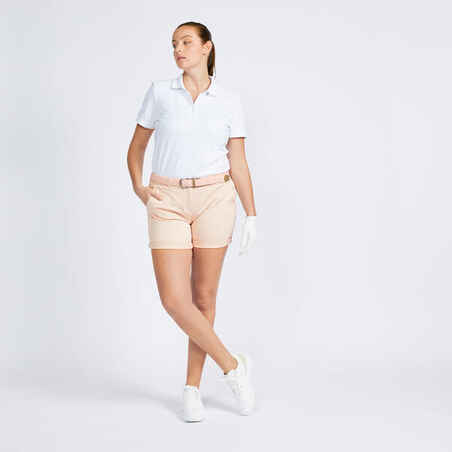 Women's golf short-sleeved polo shirt - MW500 white