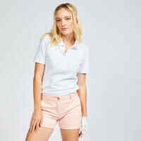 Polo golf mangas cortas Mujer - MW500 blanco