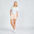 Women's golf cotton and polyester short-sleeved polo shirt - MW500 white