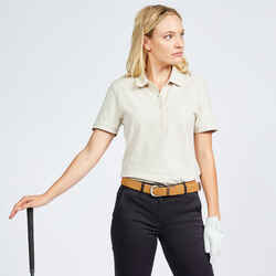 Camisa polo de golf para Mujer - Inesis MW500 beige