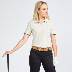 Polo Golf Manga Corta Mujer - MW500 beis claro