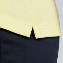 Women's golf short sleeve polo shirt - MW500 pale yellow