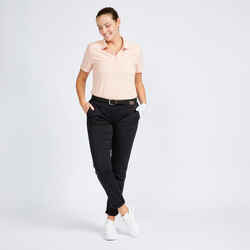 Γυναικεία κοντομάνικη μπλούζα πόλο για γκολφ - MW500 Ροζ απαλό