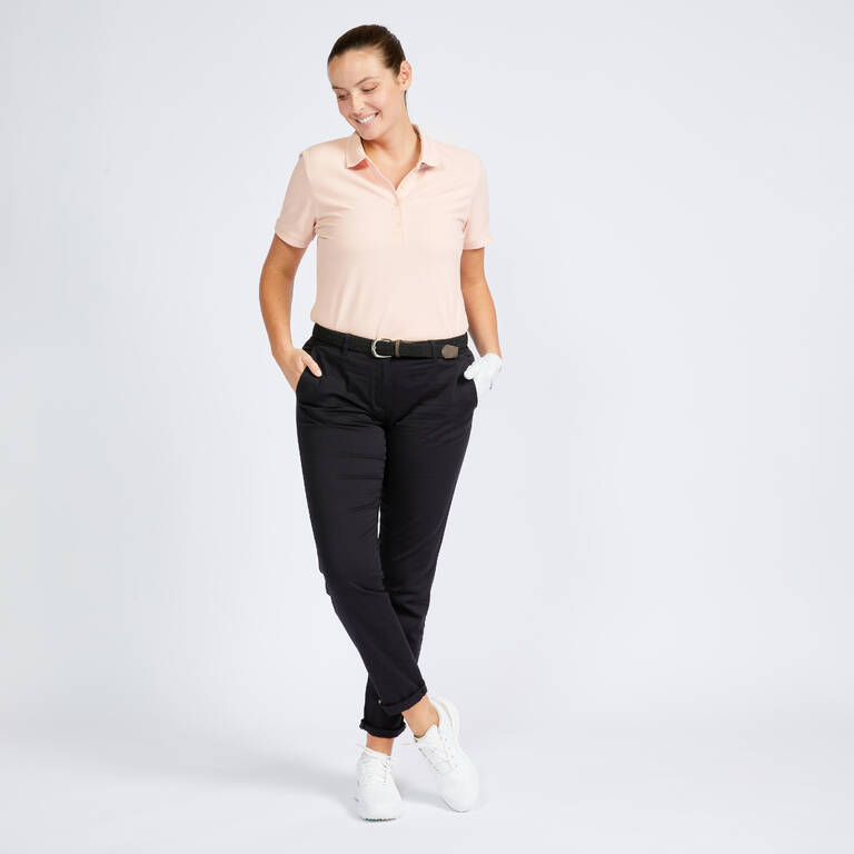 Kaos Polo Lengan Pendek Golf Wanita MW500 - Pink pucat
