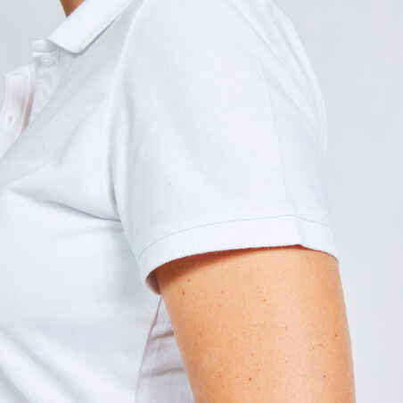 Polo golf mangas cortas Mujer - MW500 blanco