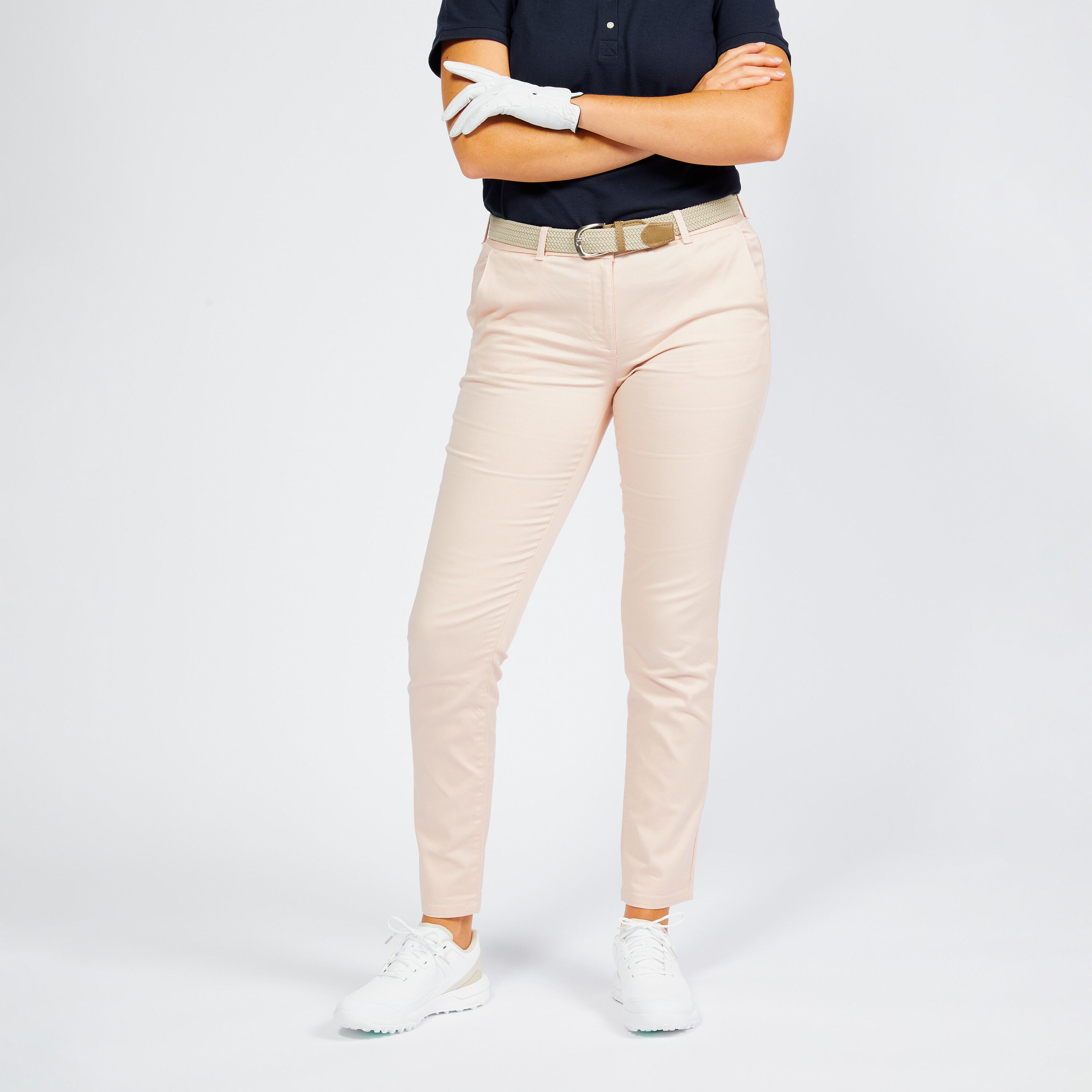 INESIS Women's Golf Trousers - MW500 pale pink