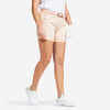 Women's golf cotton chino shorts - MW500 pastel pink
