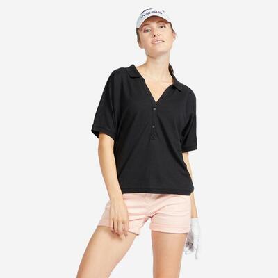Golfpolo voor dames mw520 korte mouwen marineblauw