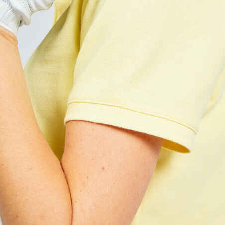 Γυναικείο κοντομάνικο μπλουζάκι πόλο για γκολφ - MW500 κίτρινο απαλό 