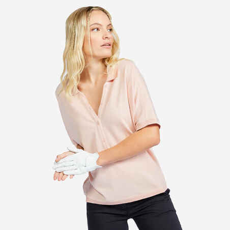 Bledo rožnata ženska polo majica s kratkimi rokavi MW520 