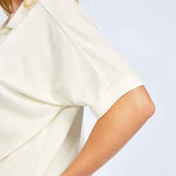 Women's short-sleeved golf polo shirt - MW520 ivory