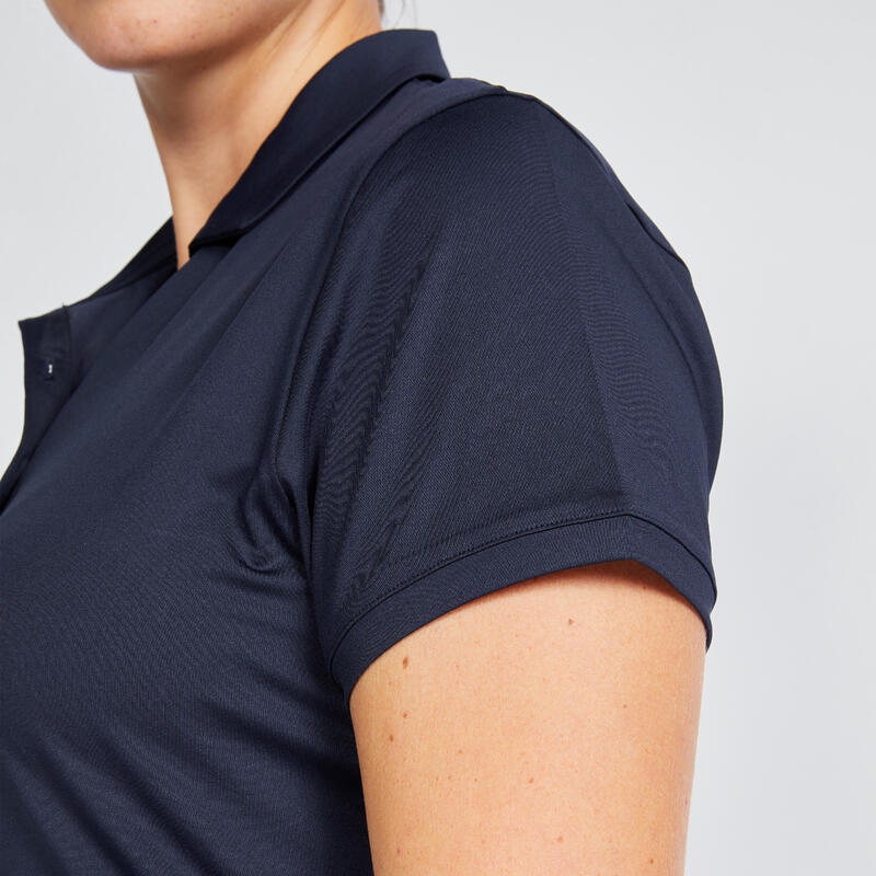 Tricou Polo golf WW500 Albastru Damă