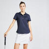 Polo de golf manga corta mujer - WW 500 azul marino