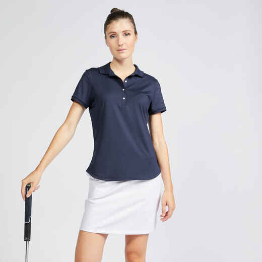 
      Women's Golf Short-Sleeved Polo Shirt - WW 500 Navy Blue
  