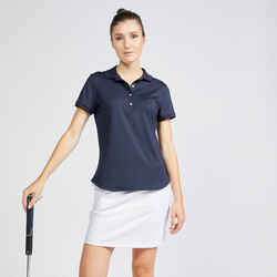 Women's golf short-sleeved polo shirt - WW500 navy