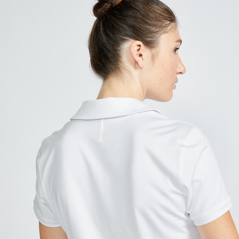 Women's golf short sleeve polo shirt - WW 500 white