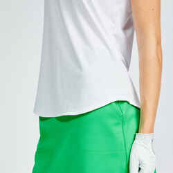 Women's short-sleeved golf polo shirt - MW500 white