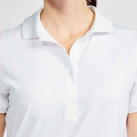 Moteriški trumparankoviai polo marškinėliai „WW500“, balti