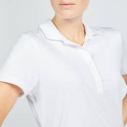 Women's short-sleeved golf polo shirt - MW500 white