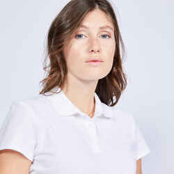 Women's golf short-sleeved polo shirt MW100 white