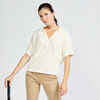 Women's short-sleeved golf polo shirt - MW520 ivory