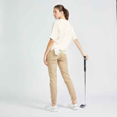 Women's short-sleeved golf polo shirt - MW520 ivory