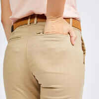 Women's Golf Trousers - MW500 Beige