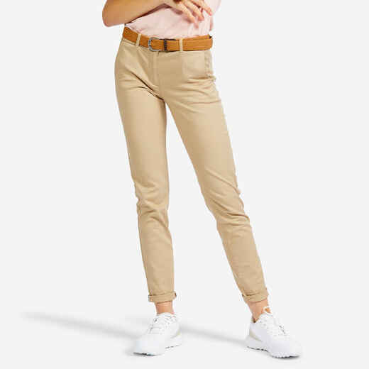 
      Pantalon de golf femme MW500 beige
  