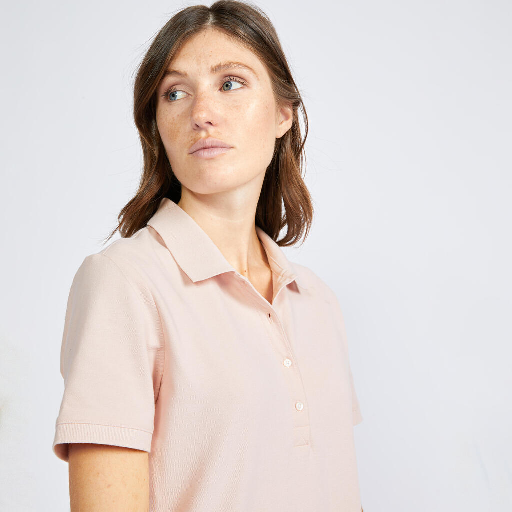 Damen Golf Poloshirt kurzarm - MW500 hellrosa