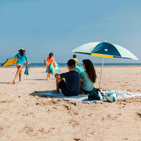 Sombrilla playa con paraviento UPF50+ 2 Plazas - Decathlon