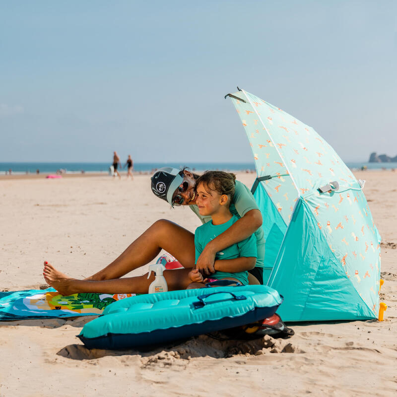 Tente de plage compacte bébé UPF50+ 1.5 places - Iwiko 150 imprimé bleu