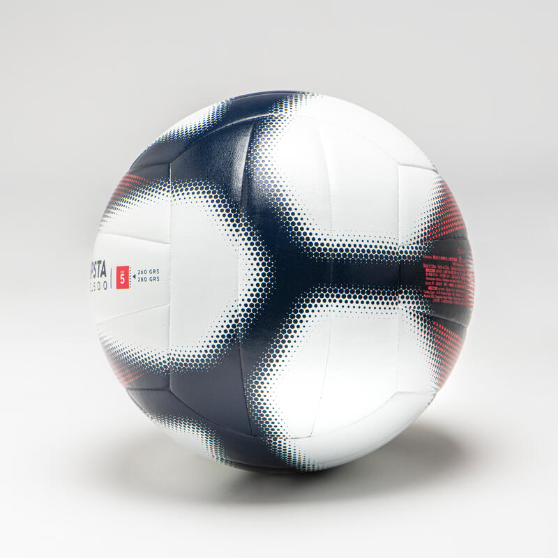 Balón de voleibol V500 gris, azul y rojo