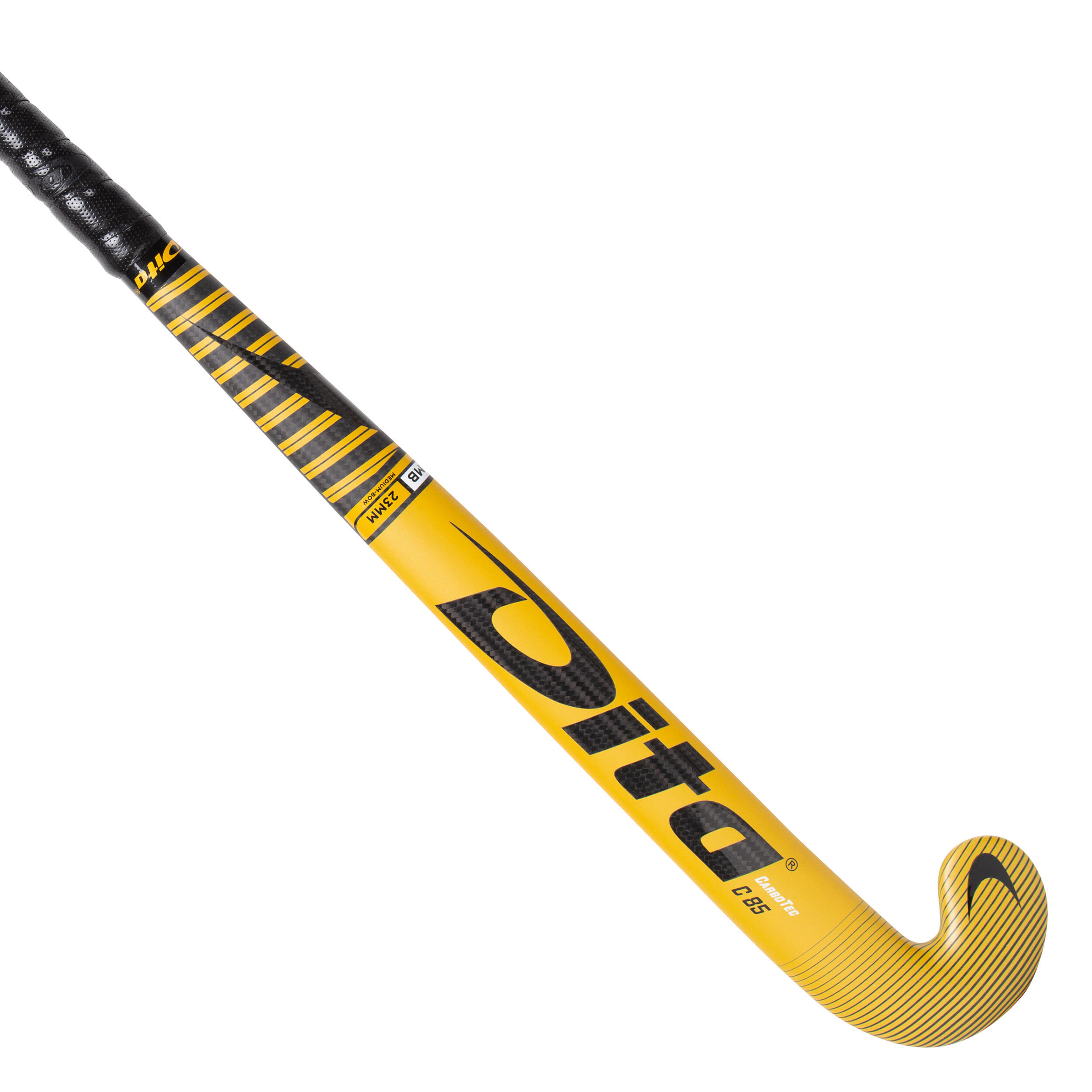 Adult Advanced 85% Carbon Mid Bow Field Hockey Stick CompoTecC85 - Gold/Black 8/11