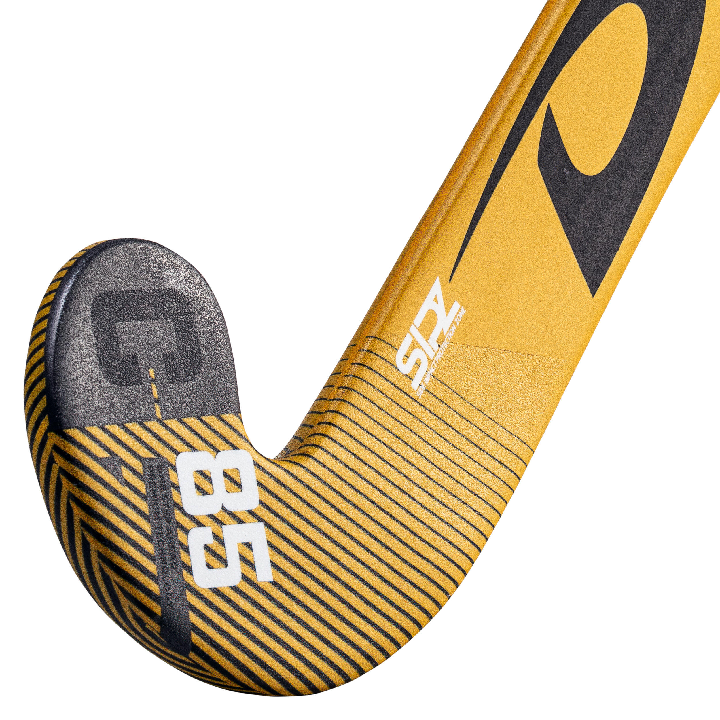 Adult Advanced 85% Carbon Mid Bow Field Hockey Stick CompoTecC85 - Gold/Black 2/11