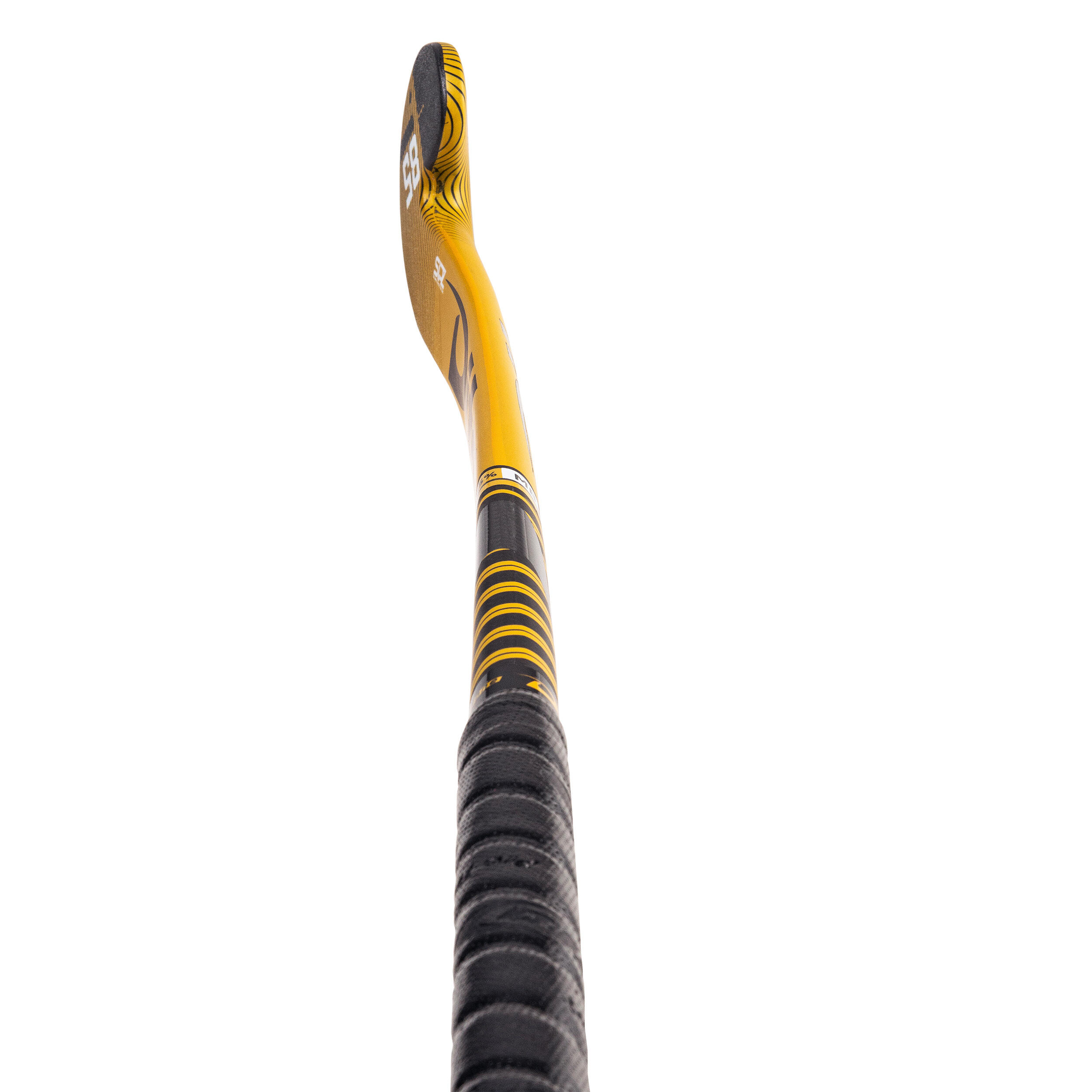 Adult Advanced 85% Carbon Mid Bow Field Hockey Stick CompoTecC85 - Gold/Black 10/11
