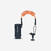 Leash bodyboard 500 orange 2 en 1 poignet biceps. plug inclus