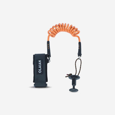 Bodyboard Leash inkl. Plug 2-in-1 Handgelenk Bizeps - 500 grau