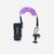 Leash bodyboard 500 violet 2 en 1 poignet biceps. Plug inclus