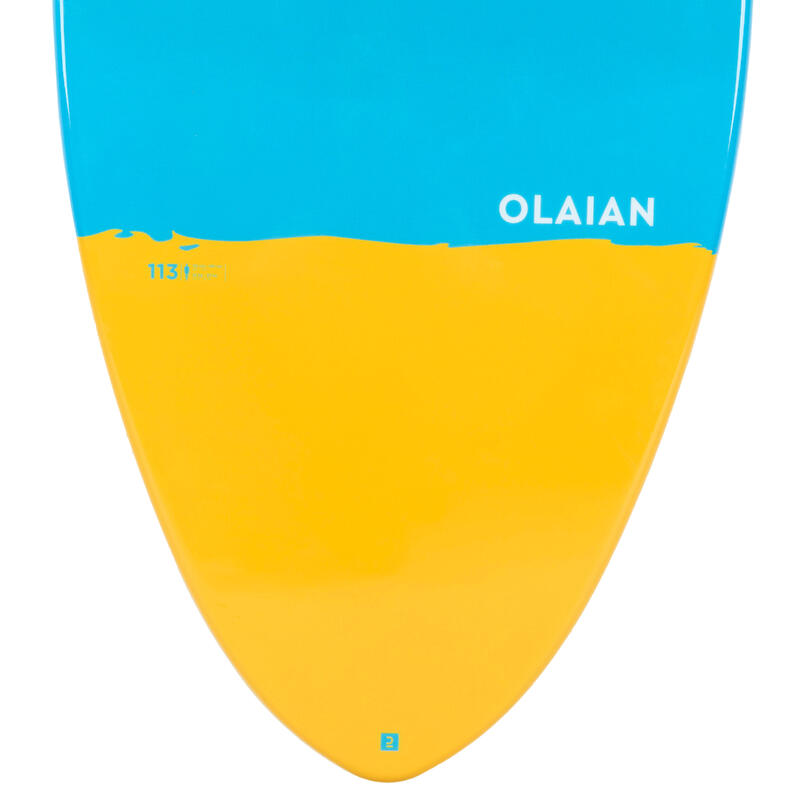 Prancha de Skimboard 900 criança azul laranja fibra composta