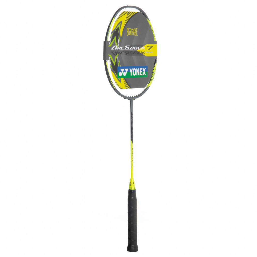 Badmintonschläger Yonex - Arcsaber 7 Tour grau/gelb