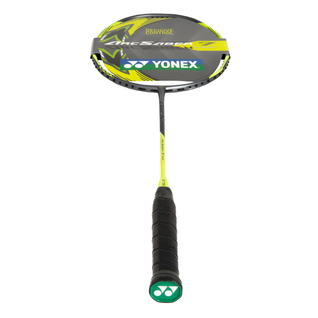 Badmintonschläger Yonex - Arcsaber 7 Tour grau/gelb